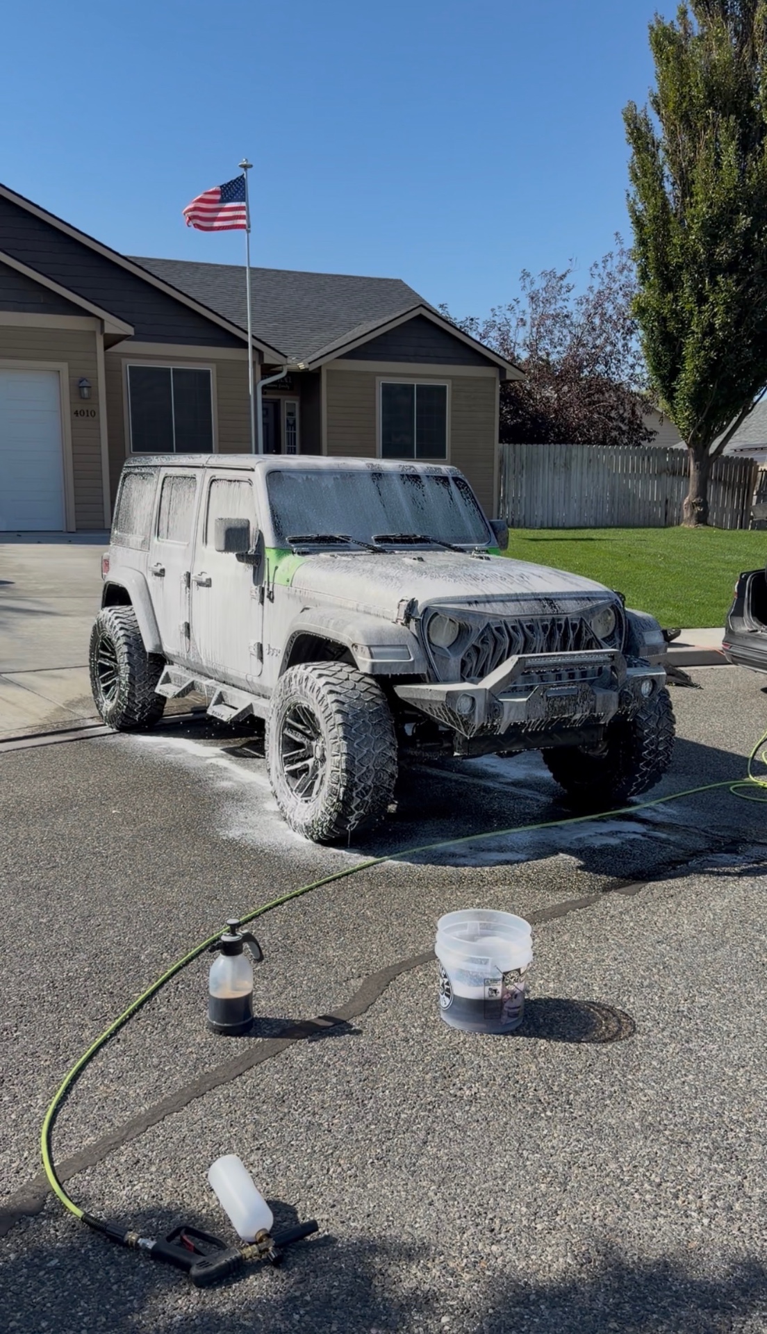 Jeep foam wash detailed by AutoVera