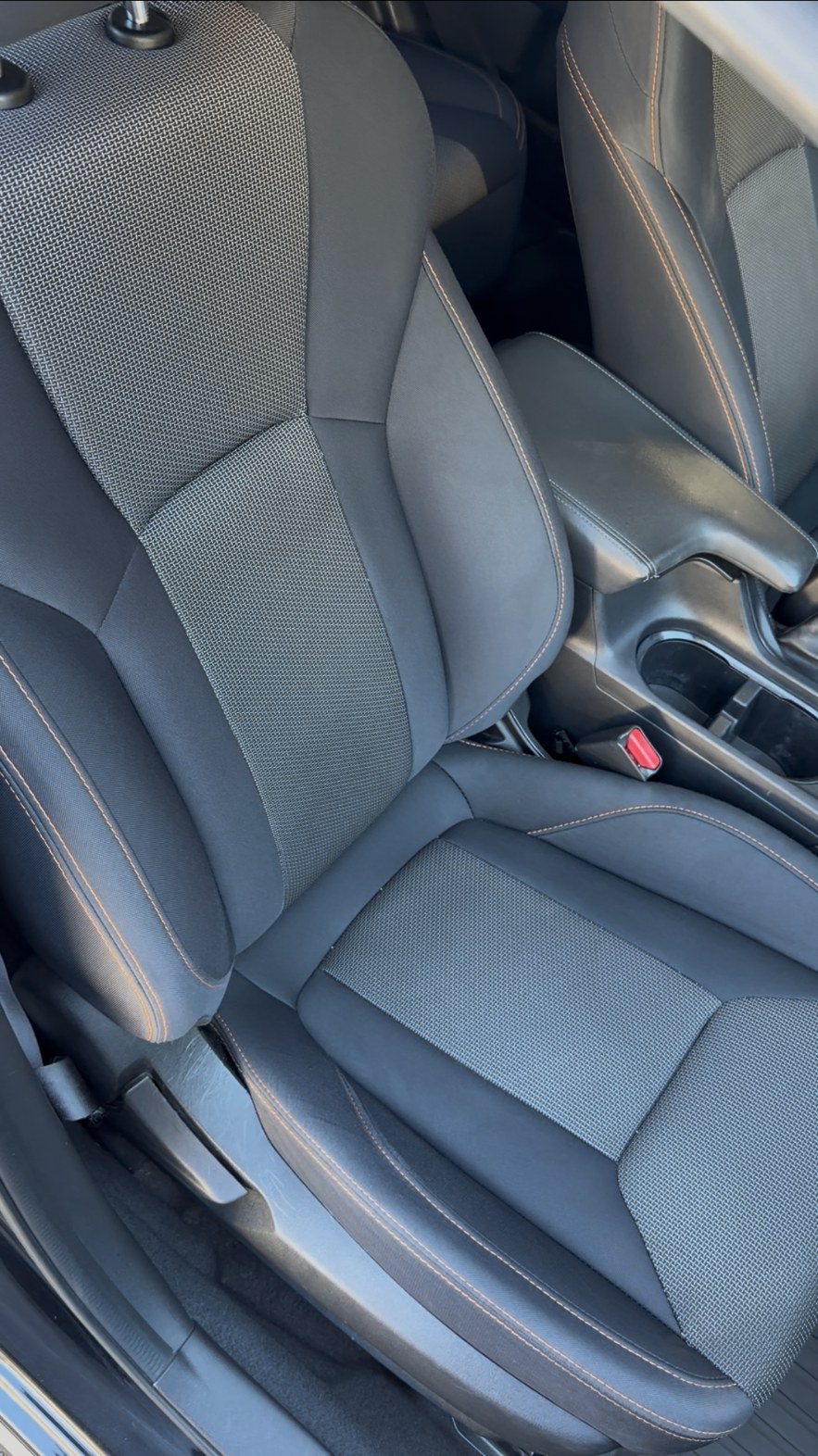 Front seat detail after detailing